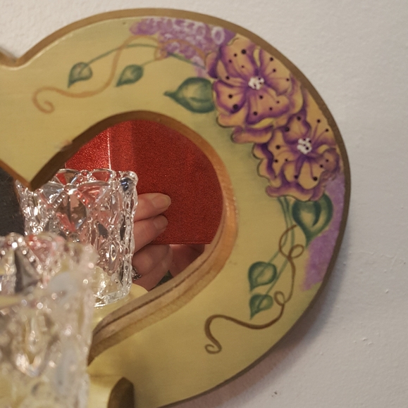 Vintage Hand Painted Heart Wall Sconces - Picture 5 of 9